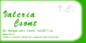 valeria csont business card